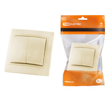 TDM Выключатель 2 кл. 10А сл. кость 