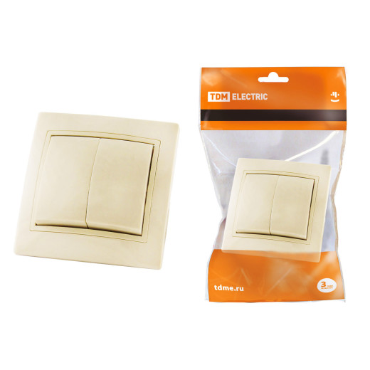Выключатель 2 кл. 10А (основание керамика) сл. кость 