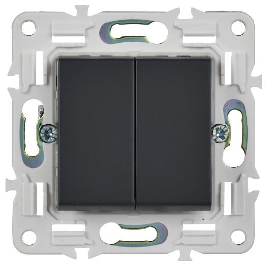 SKANDY Выключ. 2-кл. перекр. 10А SK-V06Bl черн. IEK