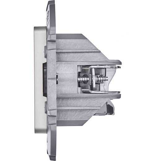 Розетка компьютерная двойная RJ45 категория 5e UTP - Legrand/Daccord Inspiria - алюминий
