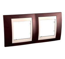 Schneider Electric Unica Хамелеон Терракотовый/Беж Рамка 2-ая горизонтальная