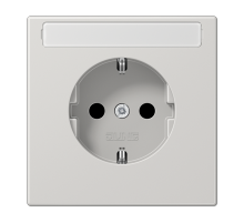 JUNG Штепсельная розетка SCHUKO 16A, 250V~ с полем для надписи светло-серая