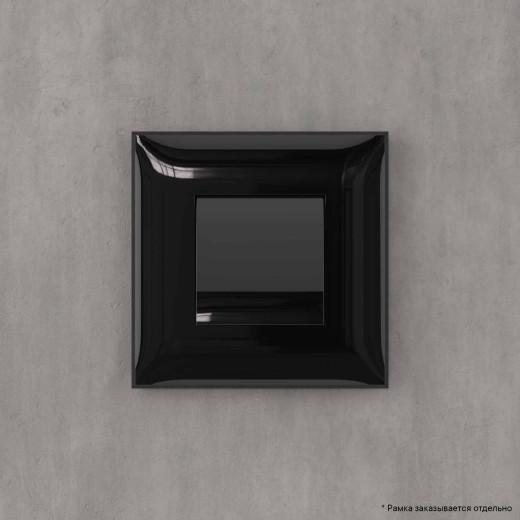 Вывод кабеля из стены, Avanti, черный квадрат