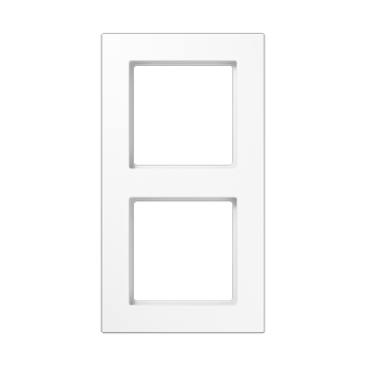 Рамка для вертикальной и горизонтальной установки, 2 поста, термопласт, белый, A550