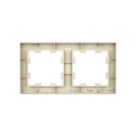 BRITE Рамка 2-мест. РУ-2-БрКр беж. IEK