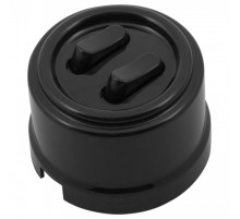 BIRONI Лизетта Пластик Черный Кнопка 2-кл (клавишный)