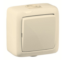 Hegel Альфа IP44 наруж Слоновая кость ВА16-261-01Переключатель 1-клавишный, брызгозащищенный