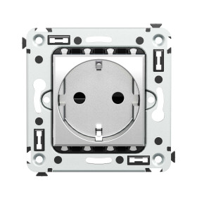 DKC Avanti Розетка в стену, 2P+E, с з/ш, 