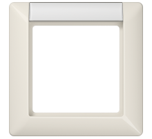 JUNG Рамка 1-кратная для вертикальной и горизонтальной установки с полем для надписи слоновая кость