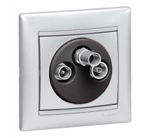 Legrand Valena Алюминий Розетка TV-FM-SAT оконечная 5-2400 МГц 10 дБ.