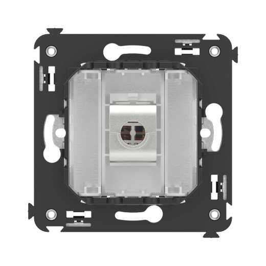 Компьютерная розетка RJ-45 без шторки в стену, кат.5e одинарная экранированная, Avanti, белое облако