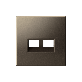 Systeme Electric ArtGallery Мокко Накладка двойная для информационных функций типа Keystone