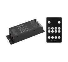 Arlight Диммер ARL-SYNC-DIM Black (12-24V, 1x25A, ПДУ 14кн, RF, RJ45) (IP20 Металл, 3 года)