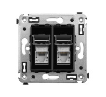 DKC Avanti Компьютерная розетка RJ-45 в стену, кат.5e двойная экранированная, 