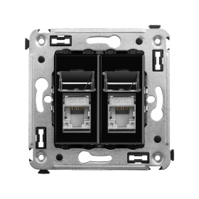 DKC Avanti Компьютерная розетка RJ-45 в стену, кат.5e двойная экранированная, 