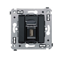 DKC Avanti USB 2.0 розетка одинарная в стену, тип А-А, 