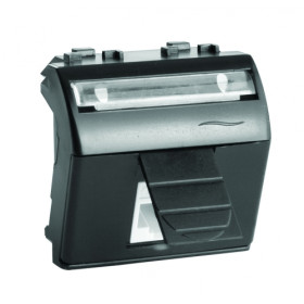 DKC Brava Компьютерная розетка RJ45 кат.5e, Brava, черная, 2мод