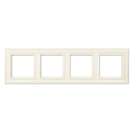 Рамка 4-поста, термопласт, слоновая кость, Eco Deco