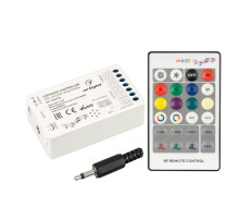Arlight Аудиоконтроллер ARL-SOUND-RGB/RGBW (12-24V, 4x4A, RF ПДУ 24кн) (IP20 Пластик, 3 года)