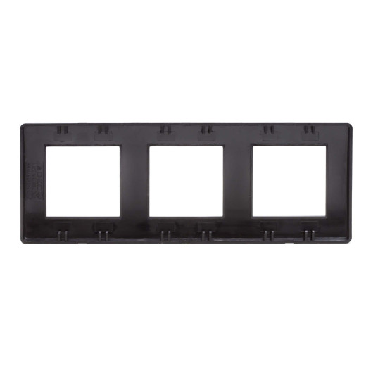 Рамка на 2+2+2 модуля (трехместная), черная