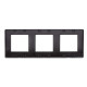 Рамка на 2+2+2 модуля (трехместная), черная