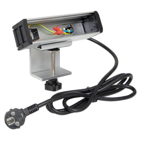 EKF Встраиваемый настольный розеточный блок для крепления к столу, 8 модулей, C-Line.