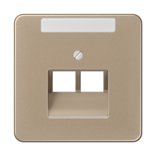 Крышка для ординарной телефонной и компютерной розетки  UAE, золотая бронза