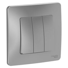 Systeme Electric Blanca внутр Алюминий Выключатель 3-клавишный, 10А, 250B