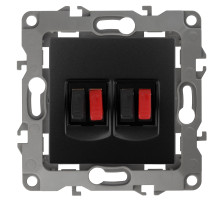 ЭРА Розетка Серия 12 12-3112-05 аудио двойная IP20 антрацит