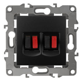 ЭРА Розетка Серия 12 12-3112-05 аудио двойная IP20 антрацит