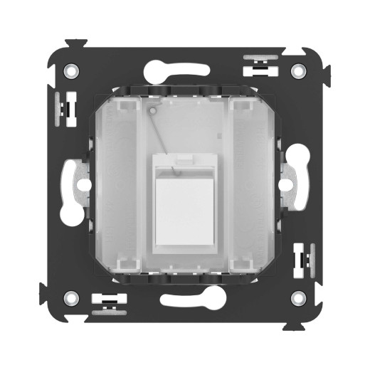 HDMI розетка одинарная в стену, тип А-А, Avanti, белое облако