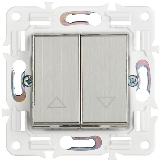 SKANDY Выключ. жалюзи 10А SK-V12N никель IEK