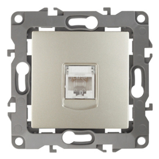 Розетка ЭРА Серия 12 12-3107-04 информационная RJ45 IP20 шампань