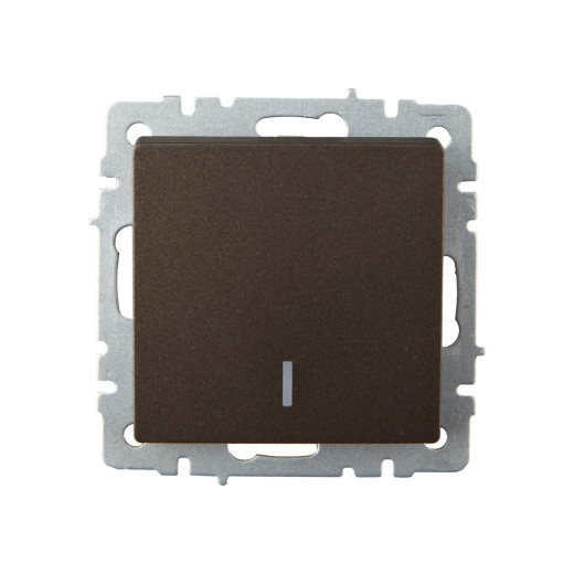 BRITE Выключ. 1-кл. прох. с инд. 10А ВС10-1-7-БрТБ бр. IEK