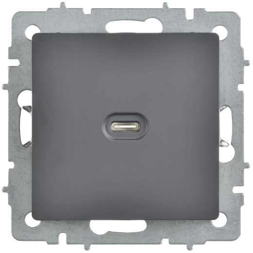 BRITE Роз. USB C 65Вт высокоскор. зар. РЮ12-1-БрГ граф. IEK