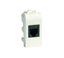 DKC Brava Компьютерная розетка RJ-45, кат.5E (экранированная, разъем AMP), слон. кость, 1мод.