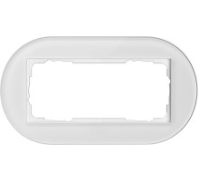 Gira Studio Белое стекло Рамка 2-ая без перегородки