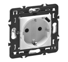 Legrand Mosaic Розетка 2К+3 с USB-C - немецкий стандарт - с суппортом - белая.