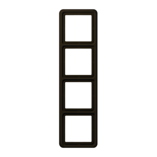 Рамка для вертикальной и горизонтальной установки, 4 поста, дюропласт, коричневый, CD500