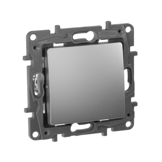 Переключатель перекрёстный одноклавишный - Legrand Etika - 10А 250В винтовые зажимы - алюминий