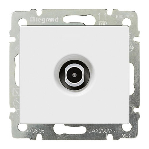 Розетка TV (телевизионная) - Legrand Valena - оконечная - белый