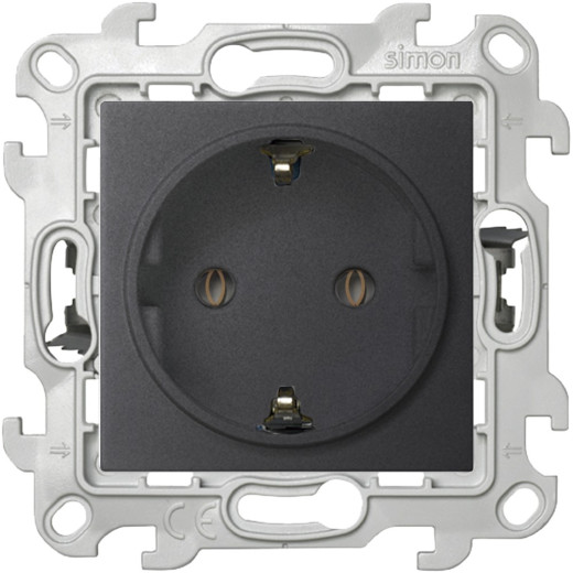 Розетка 2К+3 без защитных шторок Push&Go , графит