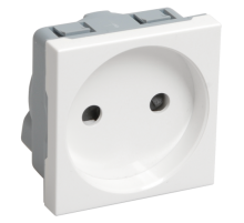 IEK Розетка без з/к 2к, 2 модуля (белая) РКС-20-20-П