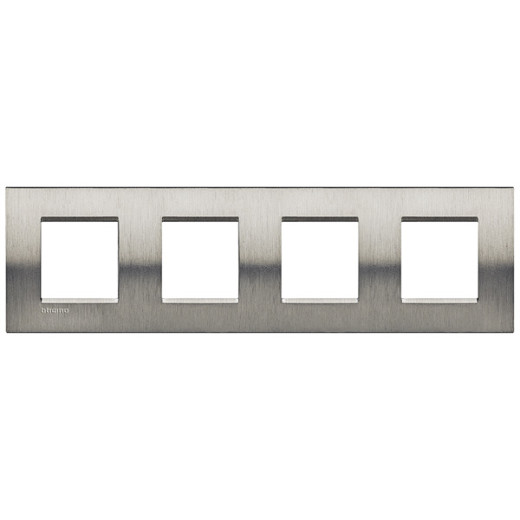 Livinglight Рамка прямоугольная, 4 поста, цвет Фактурная сталь