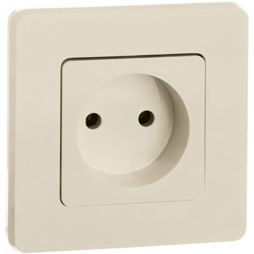 Розетка без заземления - Legrand/Daccord Inspiria - без шторок 16А 250В винтовые зажимы - слоновая кость