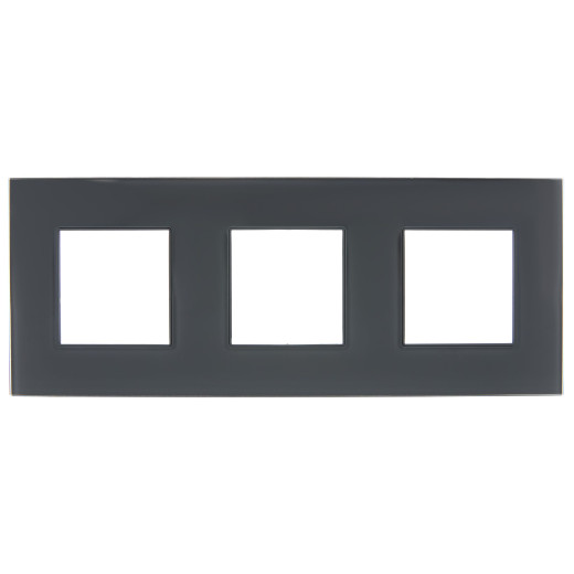 SKANDY Рамка 3-мест. SK-F23G стекло граф. IEK