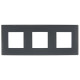 SKANDY Рамка 3-мест. SK-F23G стекло граф. IEK