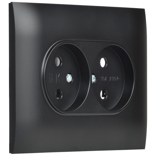 SKANDY Роз. 2-я без з/к/ш 10А в сб. SK-R10Bl черн. IEK