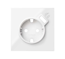 Simon 100 Белый глянец Накладка розетки Schuko с з/у USB SmartCharge