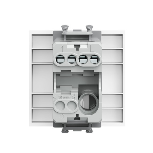 Выключатель одноклавишный модульный, Avanti, белое облако, 2 модуля